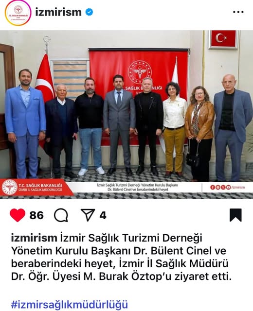 İZSATU  Yönetim Kurulu İzmir İl Sağlık Müdürünü Ziyaret Etti
